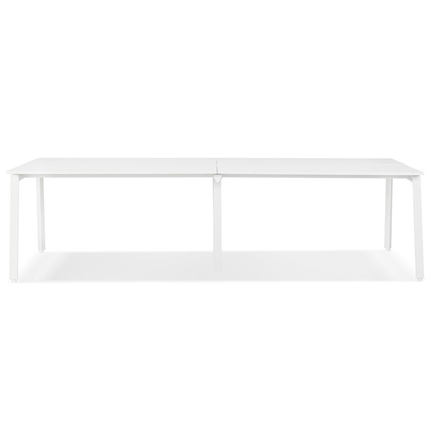 Amarion | Dubbel Rechte Bureau – Luxe Hout & Metaal – 280x140 cm-OfficeKing