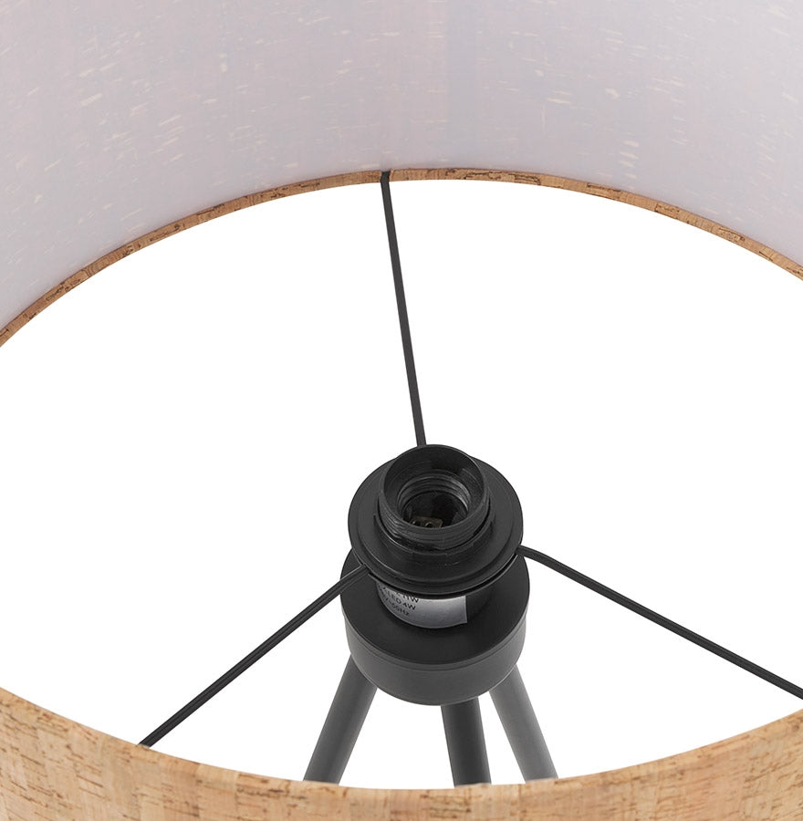 Aurelia | Driepoot Vloerlamp – Kurken kap – Elegante uitstraling-OfficeKing