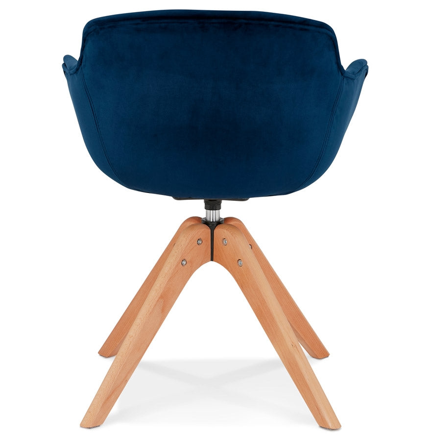 Velouria | Luxe fauteuil met armleuningen - elegant design - natuurlijk hout