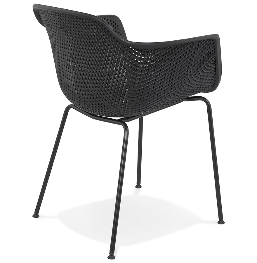 Drakelle | Geperforeerde stoel met armleuningen – luxe binnen/buiten comfort