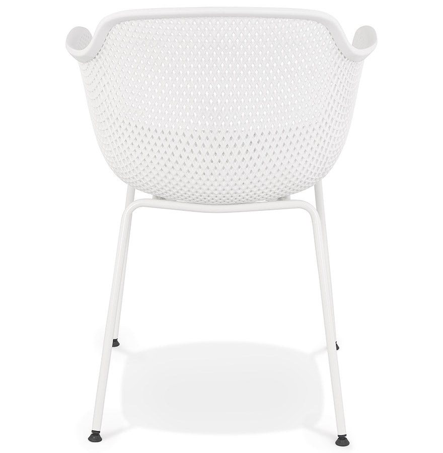 Drakara | Elegante geperforeerde stoel met armleuningen voor binnen en buiten-OfficeKing