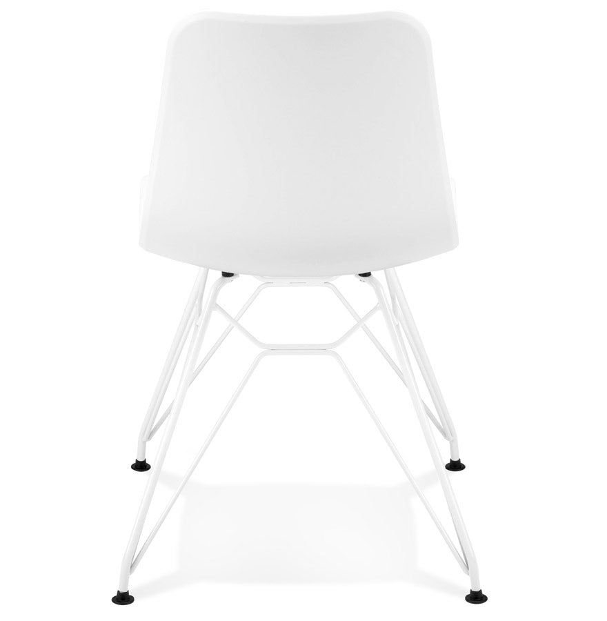 Vistara | Luxe witte stoel met metalen voet β modern design-OfficeKing