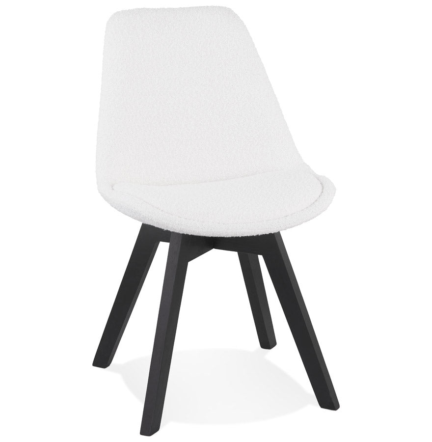 Alurelle | Luxe badstof stoel met zwarte poten-OfficeKing