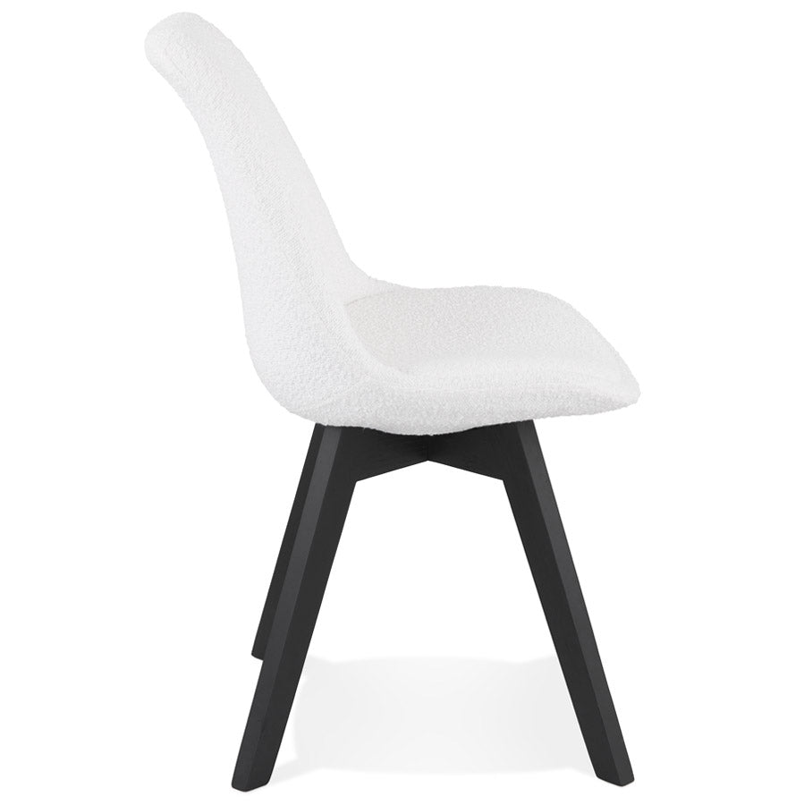 Alurelle | Luxe badstof stoel met zwarte poten-OfficeKing