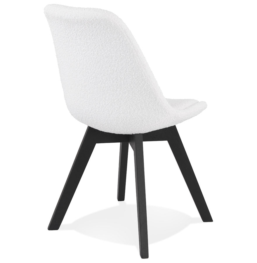 Alurelle | Luxe badstof stoel met zwarte poten-OfficeKing