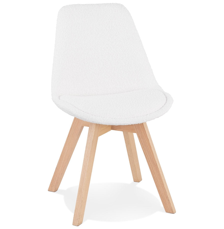 Alurelle | Luxe badstof stoel met zwart/natuurlijk poten