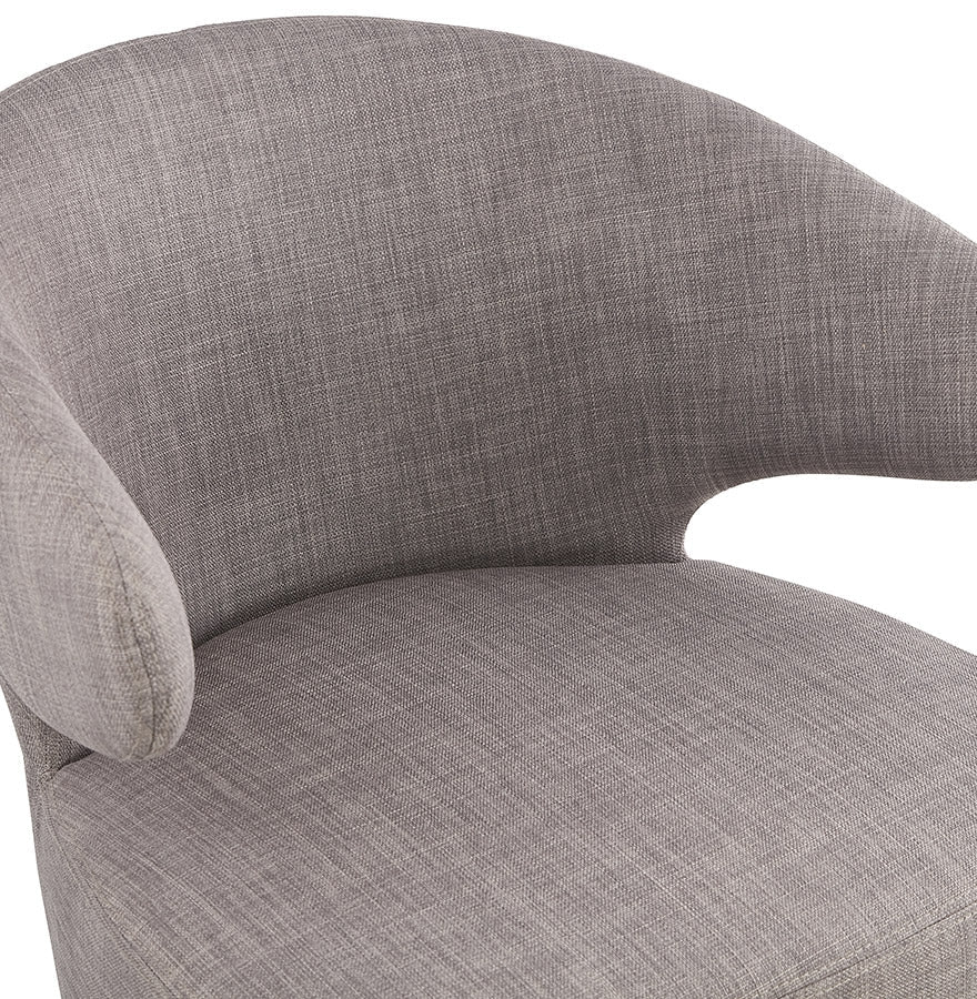 Odiluxe | Luxe lounge stoel met grijze stof en zwarte houten poten-OfficeKing