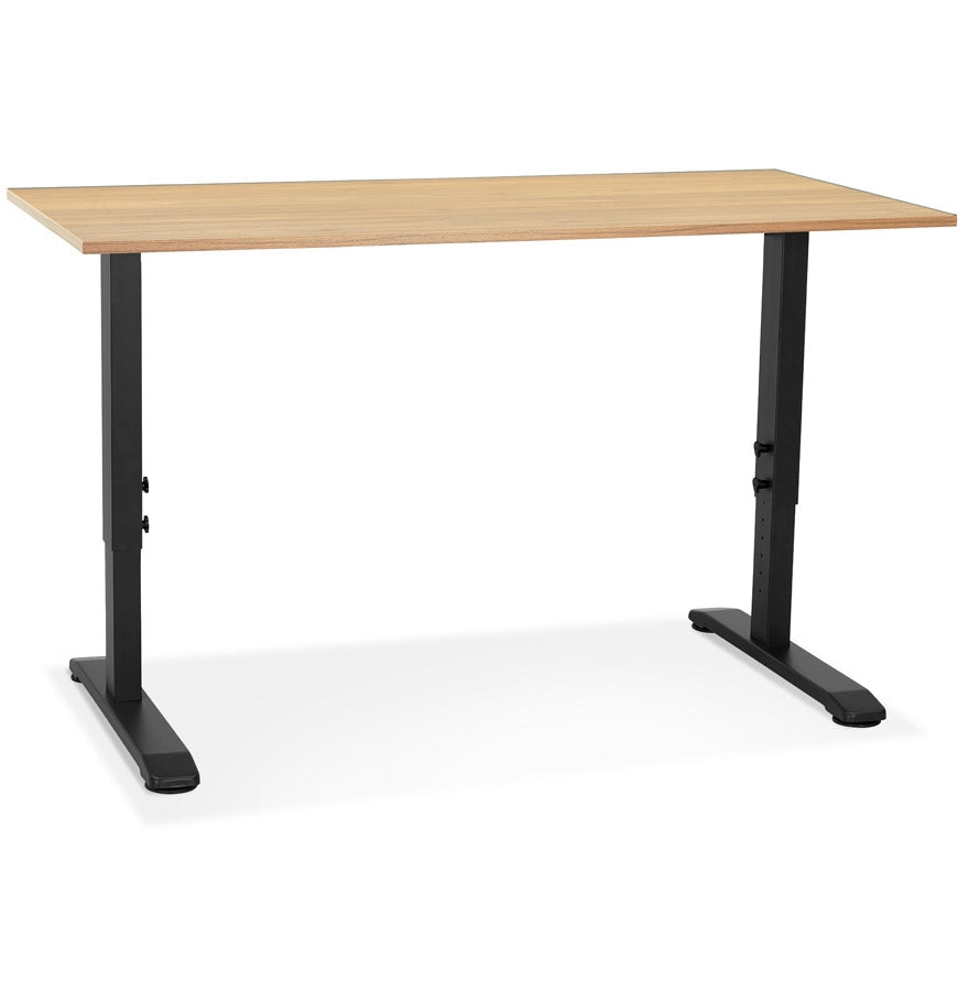 Alureo | Hoogte Verstelbaar Bureau – Elegant Design – Duurzaam Hout & Metaal-OfficeKing