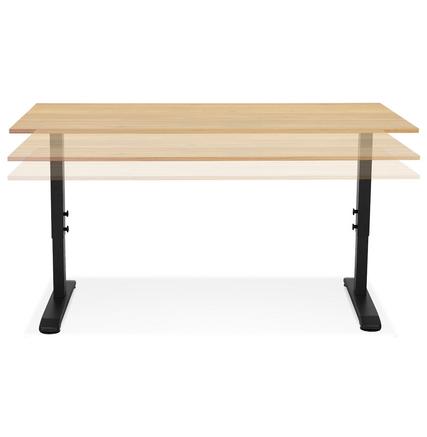 Alureo | Hoogte Verstelbaar Bureau – Elegant Design – Duurzaam Hout & Metaal-OfficeKing
