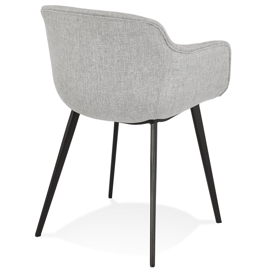 Lunara | Luxe lichtgrijze stoel met armleuningen - comfort en stijl
