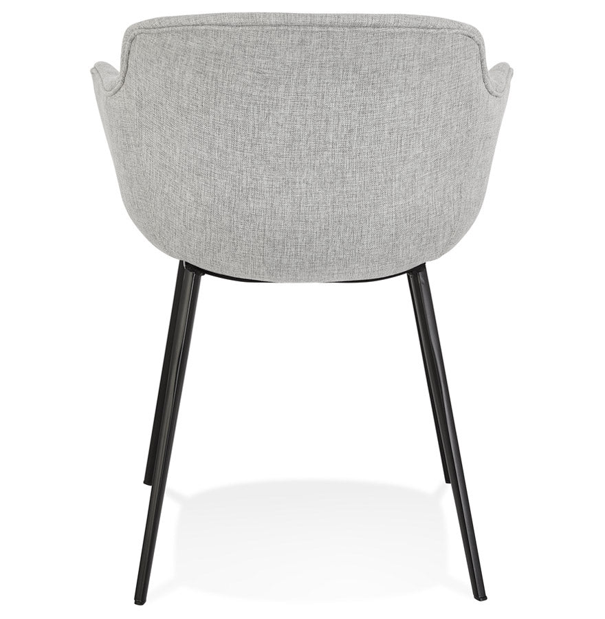 Lunara | Luxe lichtgrijze stoel met armleuningen - comfort en stijl