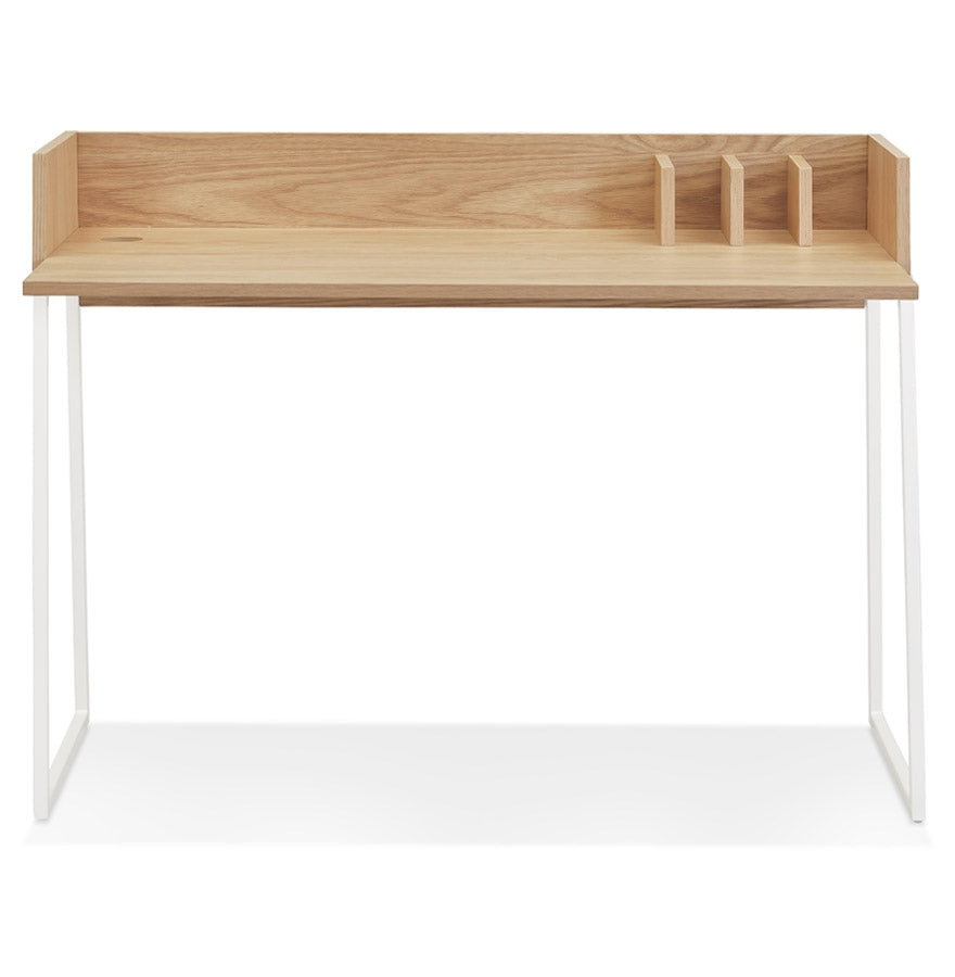 Salmoné | Elegante Designbureau in natuurlijk hout en wit metaal-OfficeKing