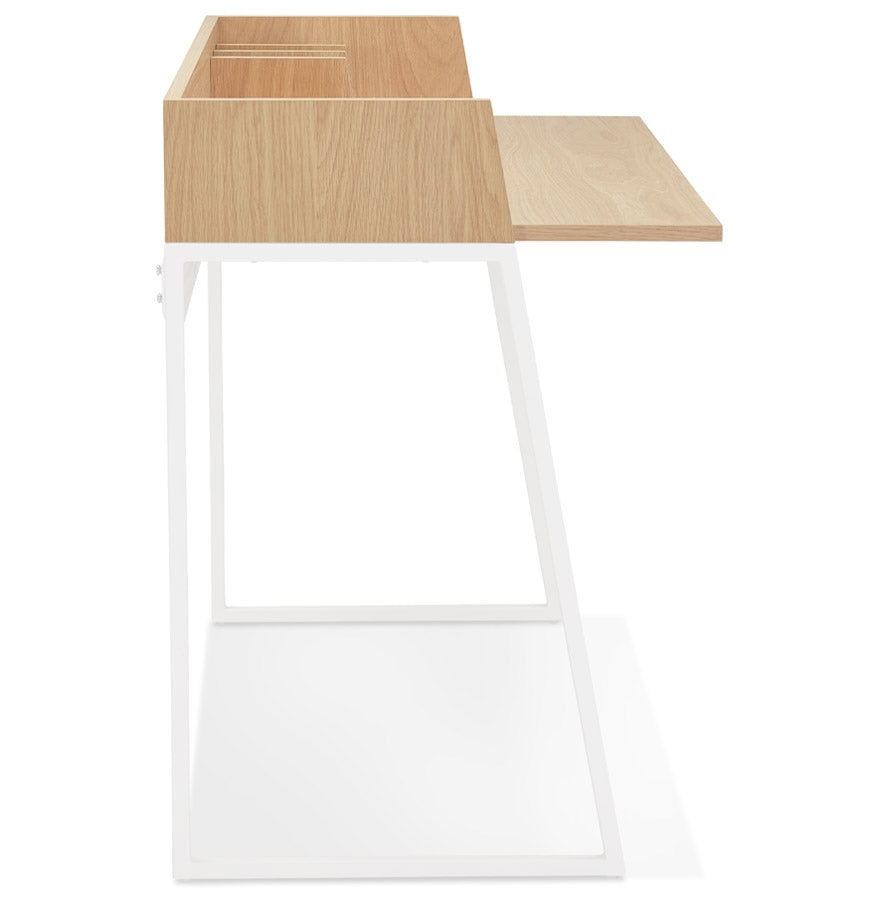Salmoné | Elegante Designbureau in natuurlijk hout en wit metaal-OfficeKing
