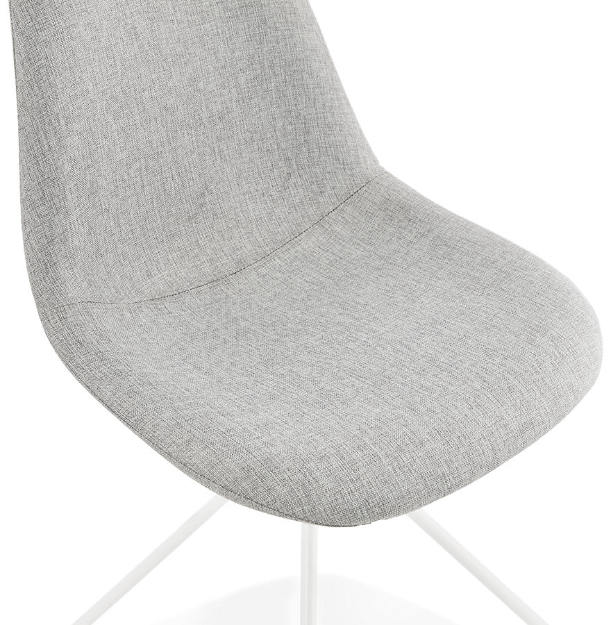 Veloria | Luxe designstoel in grijs stof β elegant en stijlvol-OfficeKing