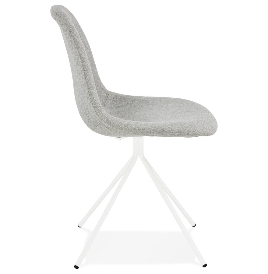 Veloria | Luxe designstoel in grijs stof β elegant en stijlvol-OfficeKing
