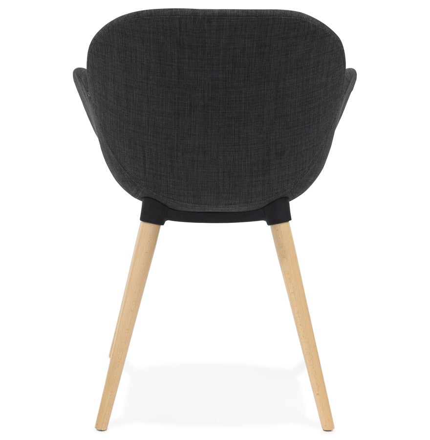 Nordika | Scandinavisch design stoel – luxe donkergrijs stof-OfficeKing