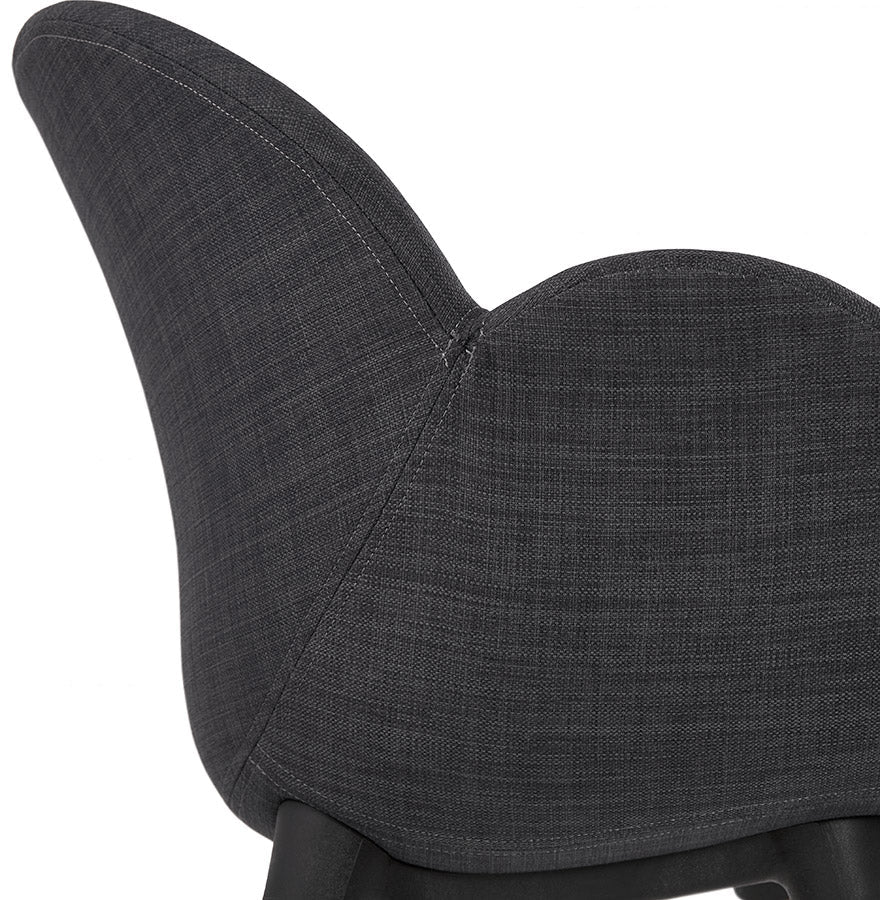 Nordika | Scandinavisch design stoel – luxe donkergrijs stof-OfficeKing