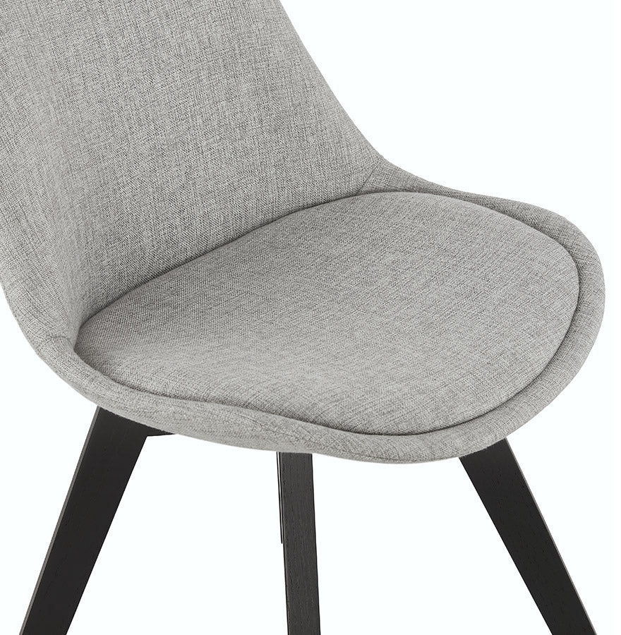 Vellora | Luxe designstoel in grijs stof – elegant en comfortabel-OfficeKing
