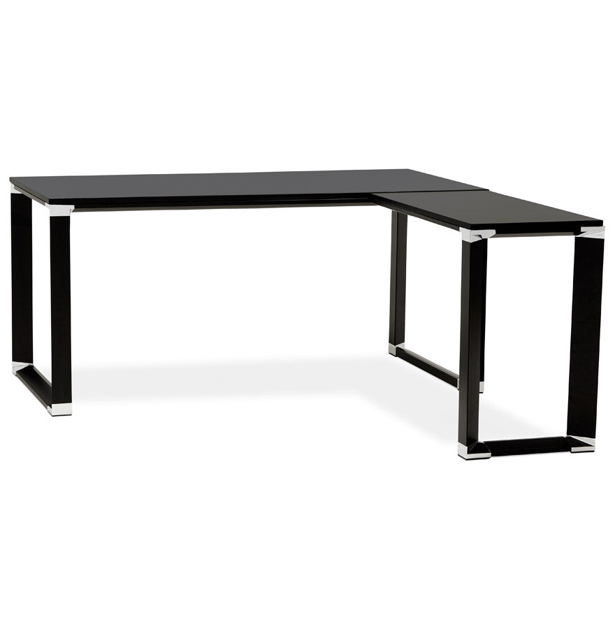 Xalora | Hoekvormig Directiebureau – Elegant zwart hout – Keuze in hoeken-OfficeKing