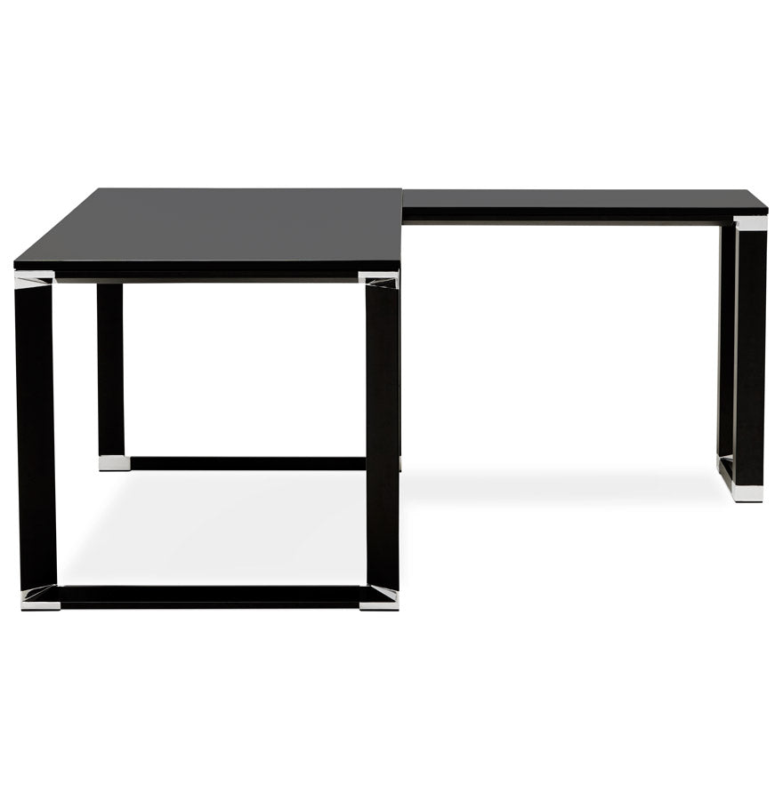 Xalora | Hoekvormig Directiebureau – Elegant zwart hout – Keuze in hoeken-OfficeKing