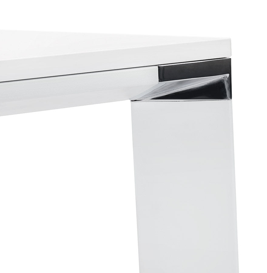 Elara | Luxe rechte bureautafel in wit hout – 200x100 cm