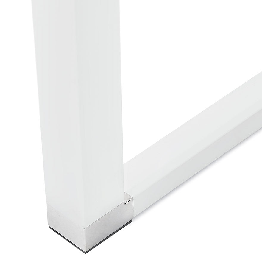 Elara | Luxe rechte bureautafel in wit hout – 200x100 cm