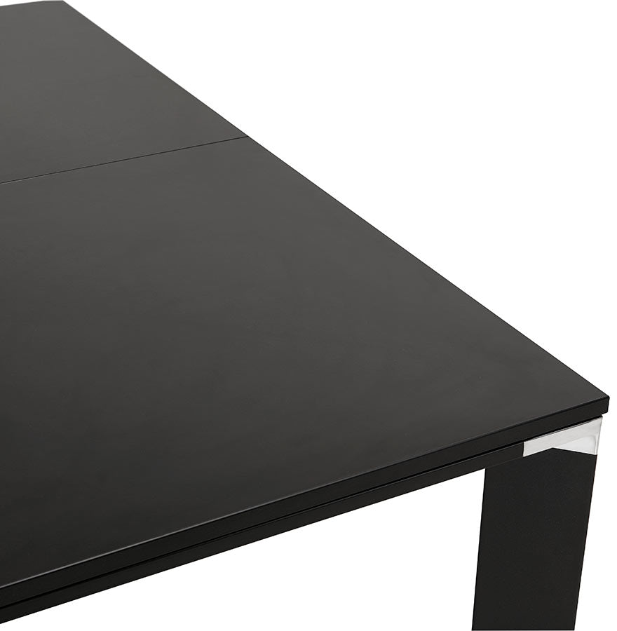 Noxara | Elegante vergadertafel – zwart – 140x140 cm