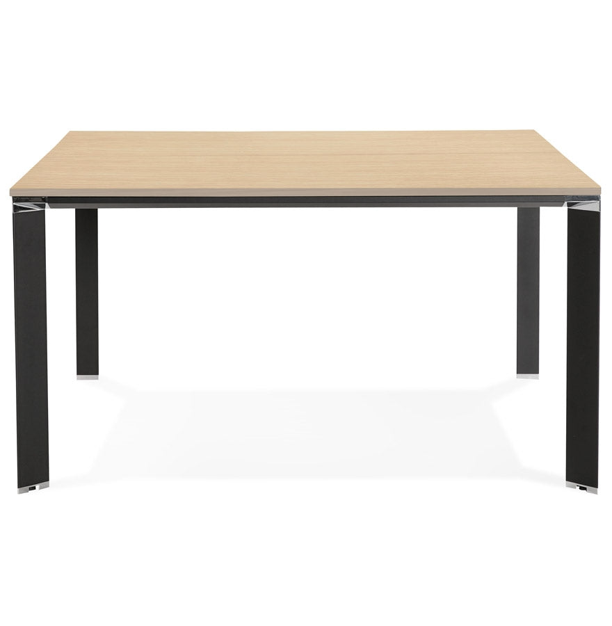 Elara | Luxe vergadertafel met hout en metaal - 140x140 cm-OfficeKing