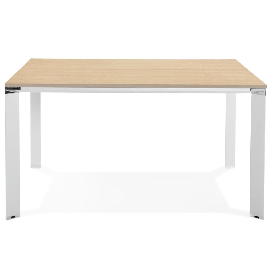Luxeo | Vergadertafel met natuurlijke afwerking – modern en stijlvol – 140x140 cm-OfficeKing