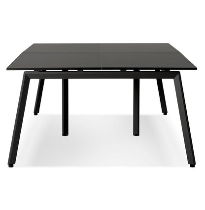 Aristelle | Dubbele Rechte Bureau – Luxe Hout en Metaal – Ruimtebesparend Design-OfficeKing