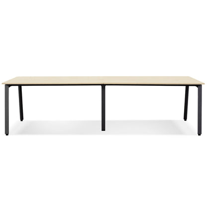 Amadore | Luxe bureau met natuurlijk hout en zwart metaal - 280x140 cm-OfficeKing