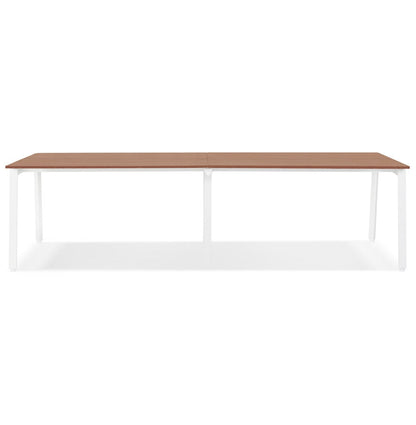 Amalfi | Luxe Dubbele Bureau met Notenhout en Wit Metaal - Elegant en Ruimtelijk-OfficeKing