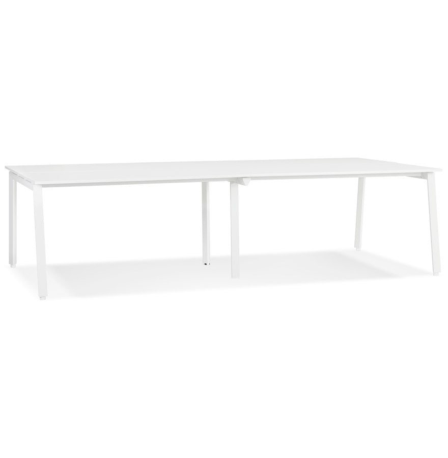 Amarion | Dubbel Rechte Bureau – Luxe Hout & Metaal – 280x140 cm