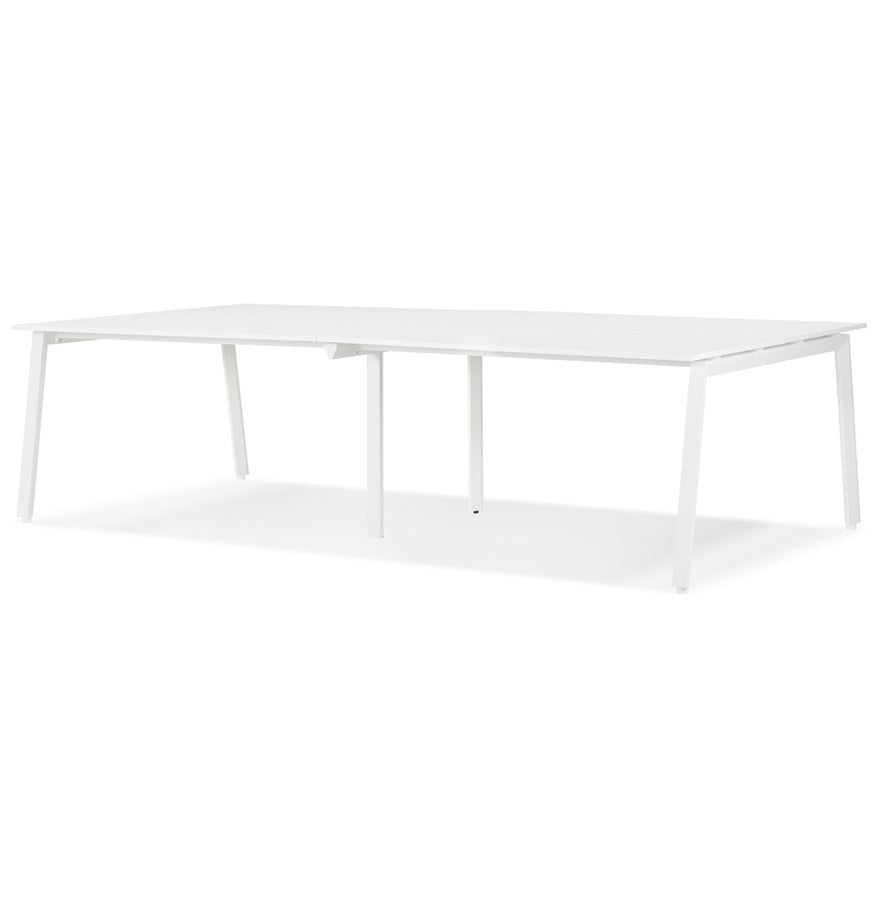 Amarion | Dubbel Rechte Bureau – Luxe Hout & Metaal – 280x140 cm-OfficeKing