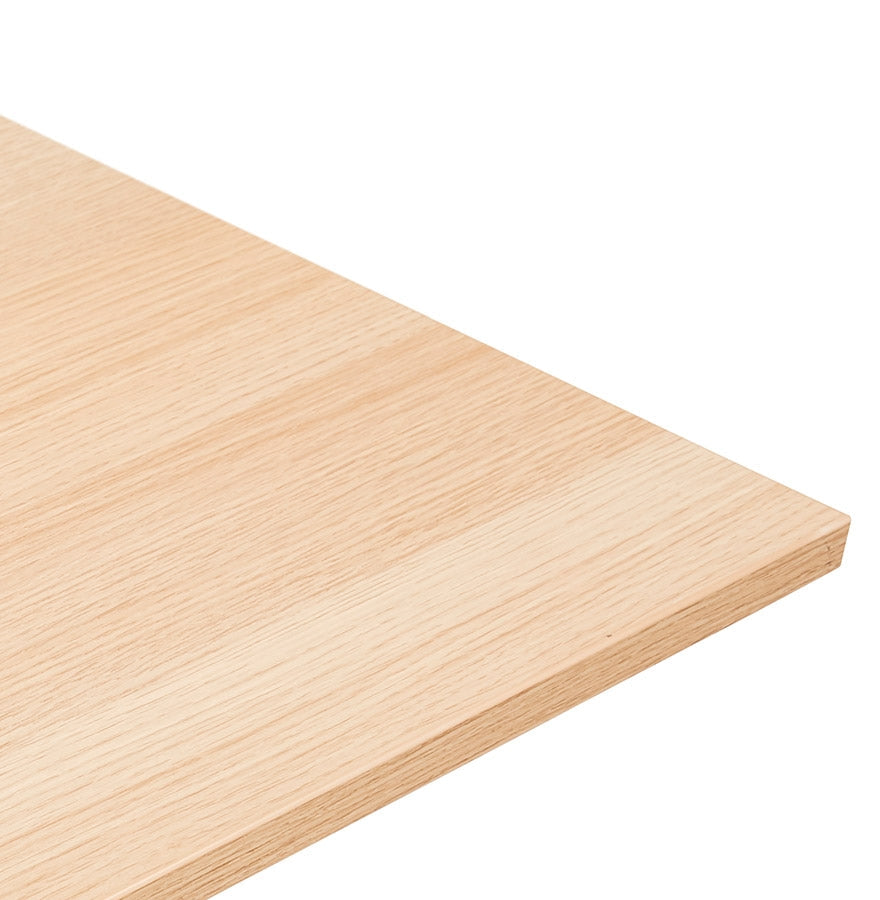 Arista | Luxe vergadertafel met natuurlijk hout en wit metaal - 140x140 cm-OfficeKing