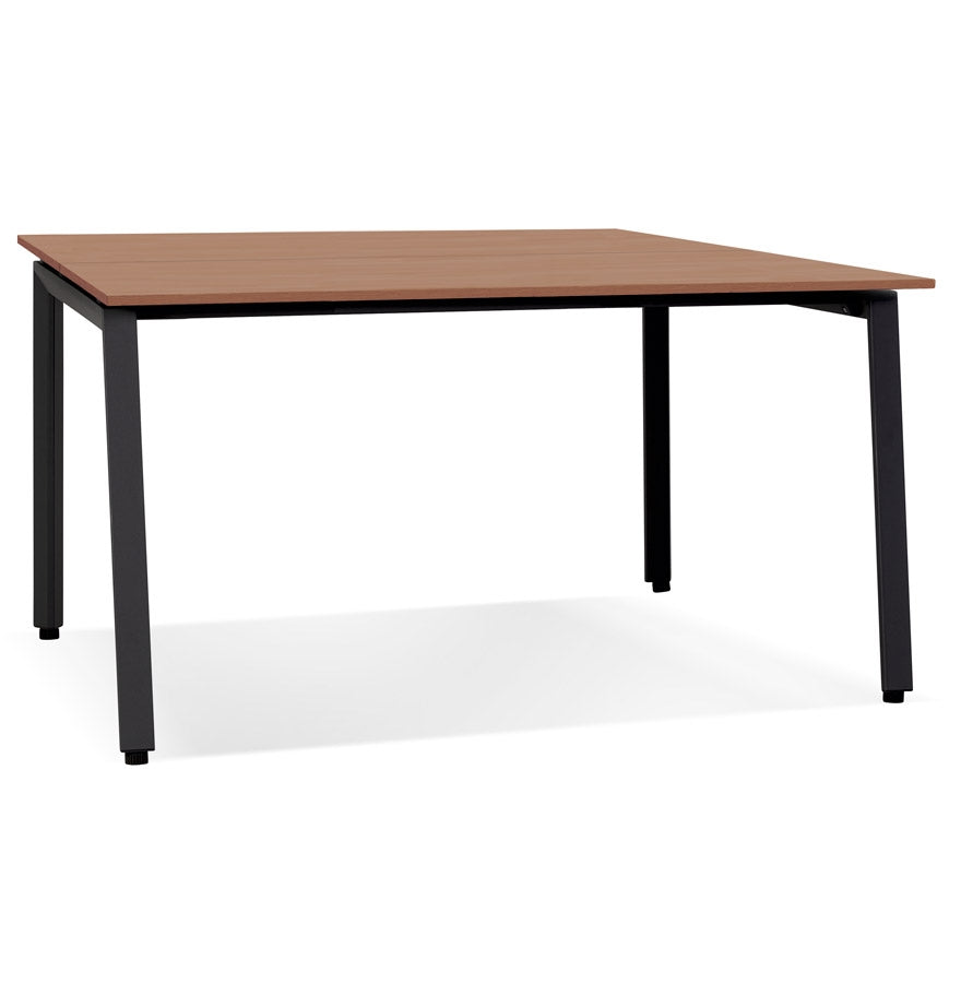 Aurelia | Luxe vergadertafel met notenhout en zwart metaal – stijlvol en ruim
