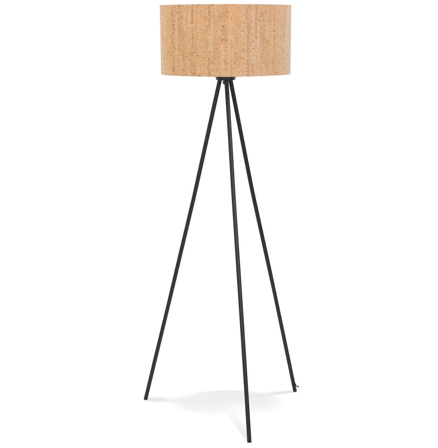 Aurelia | Driepoot Vloerlamp – Kurken kap – Elegante uitstraling