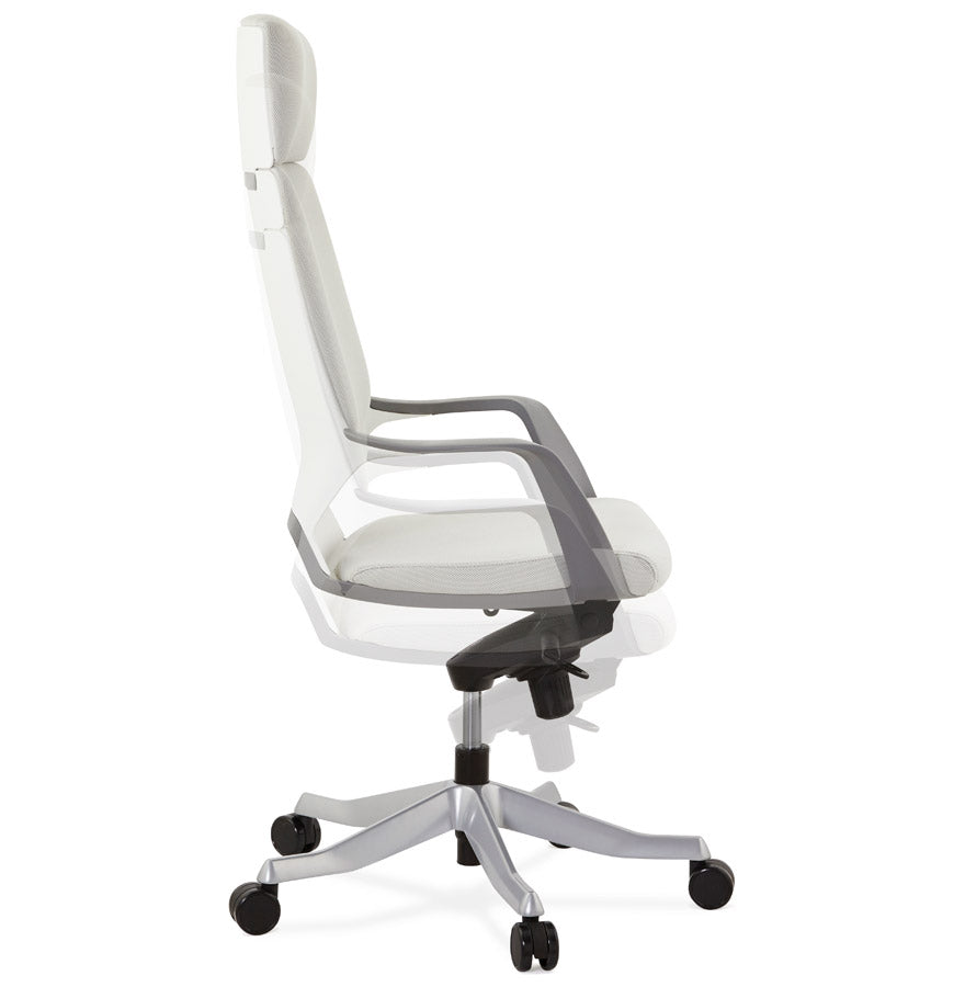 Brevina | Luxe bureaustoel in grijze stof – ergonomisch en stijlvol