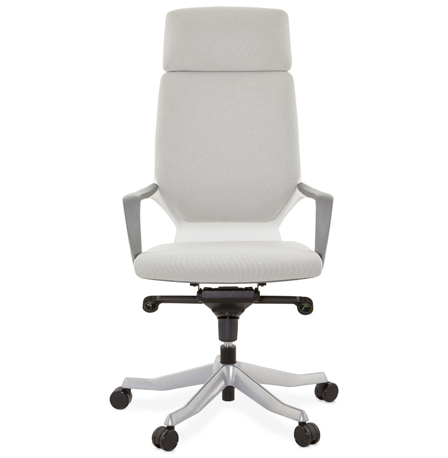 Brevina | Luxe bureaustoel in grijze stof – ergonomisch en stijlvol