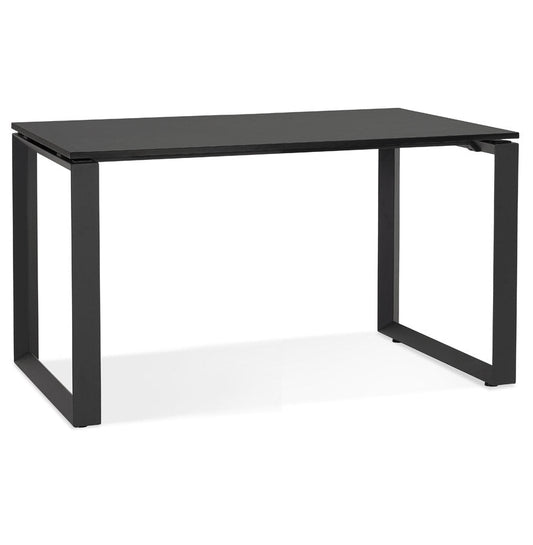 Noxara | Elegante Bureau van Zwart Hout en Metaal – Perfect voor Thuiswerk-OfficeKing