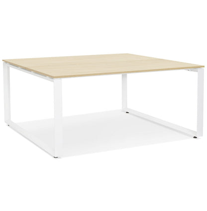 Brevano | Luxe vergadertafel met natuurlijke afwerking – 160x160 cm-OfficeKing