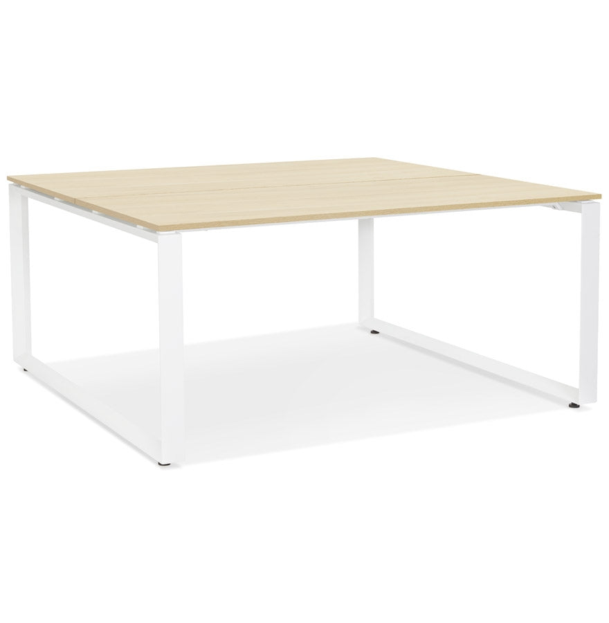 Brevano | Luxe vergadertafel met natuurlijke afwerking – 160x160 cm