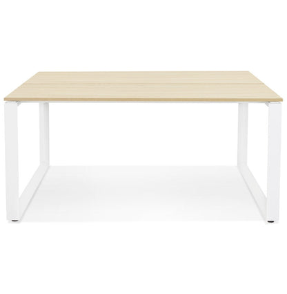 Brevano | Luxe vergadertafel met natuurlijke afwerking – 160x160 cm-OfficeKing