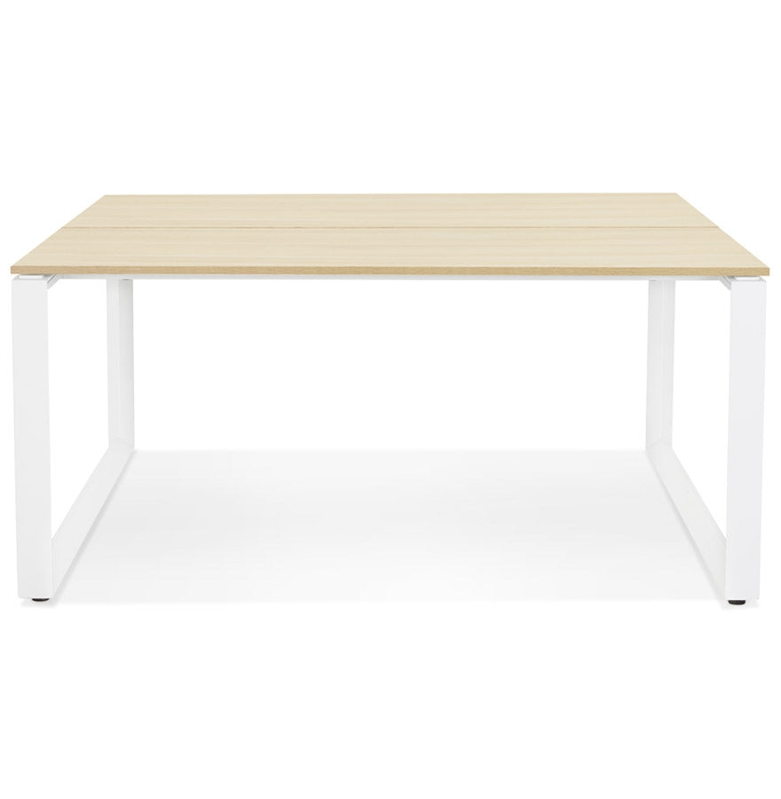 Brevano | Luxe vergadertafel met natuurlijke afwerking – 160x160 cm