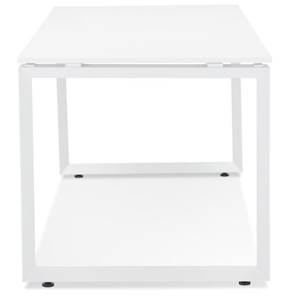 Aurelia | Elegante Bureau van Wit Hout en Metaal – Ruimtelijk en Stijlvol-OfficeKing