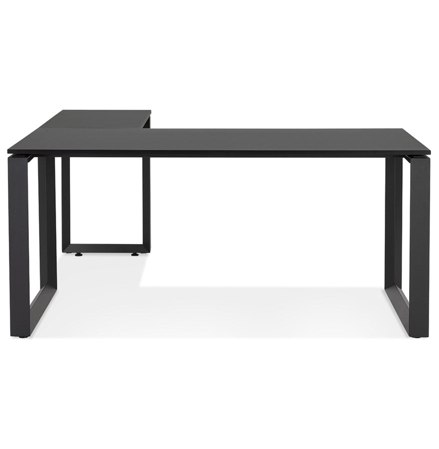 Nerova | Luxe hoekbureau van zwart hout en metaal – 160 cm elegant ontwerp-OfficeKing