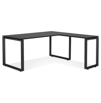Nerova | Luxe hoekbureau van zwart hout en metaal – 160 cm elegant ontwerp-OfficeKing