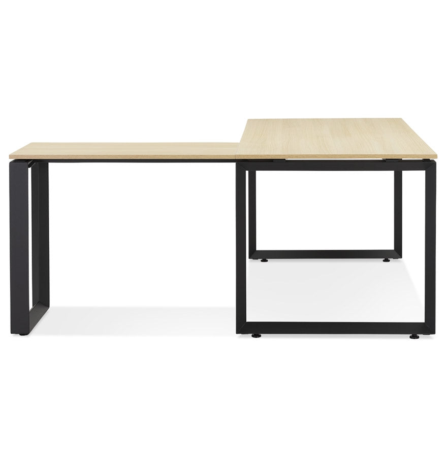 Brixley | Luxe hoekbureau in hout en metaal – stijlvol en functioneel-OfficeKing