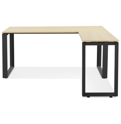 Brixley | Luxe hoekbureau in hout en metaal – stijlvol en functioneel-OfficeKing