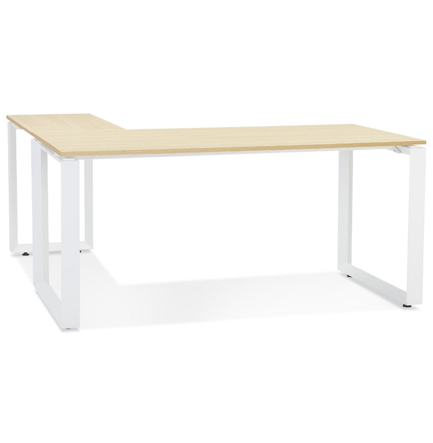 Brevon | Luxe hoekbureau van hout en metaal – stijlvol en functioneel-OfficeKing